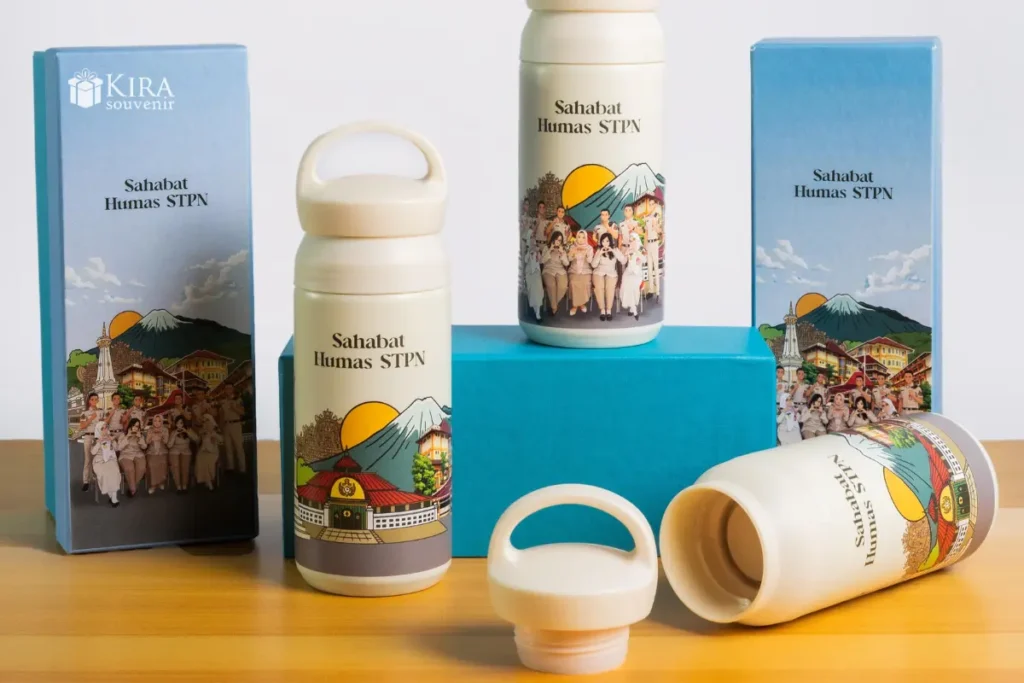 tumbler stainless dengan logo