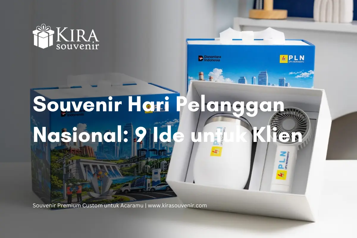 souvenir hari pelanggan nasional custom logo perusahaan